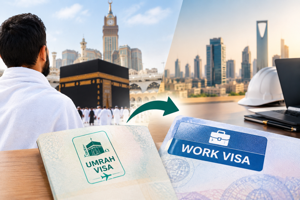 Umrah to Work Visa Conversion: Is It Possible?